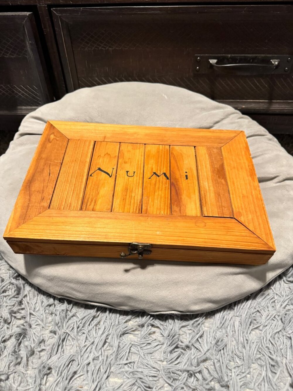 Vintage Rustic Wooden Numi Tea Box